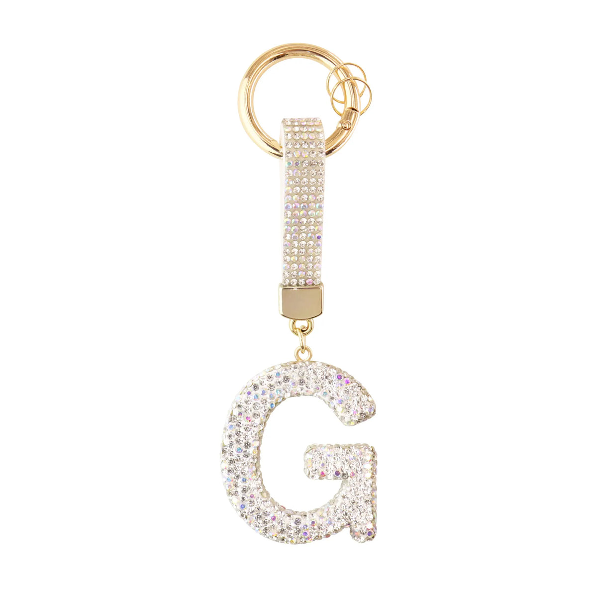 Sparkle Initial ¨C Bag Charm (Silver)