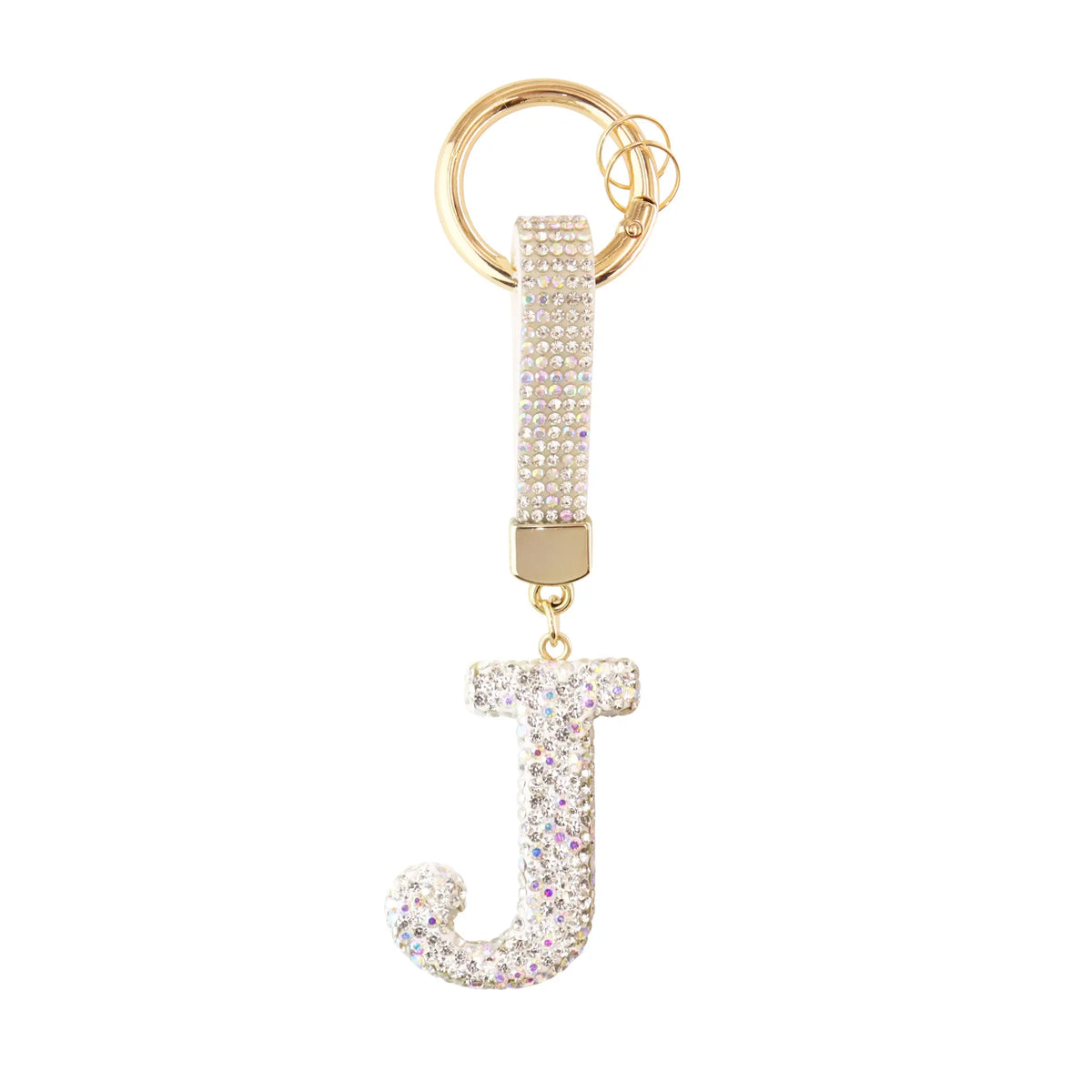 Sparkle Initial ¨C Bag Charm (Silver)