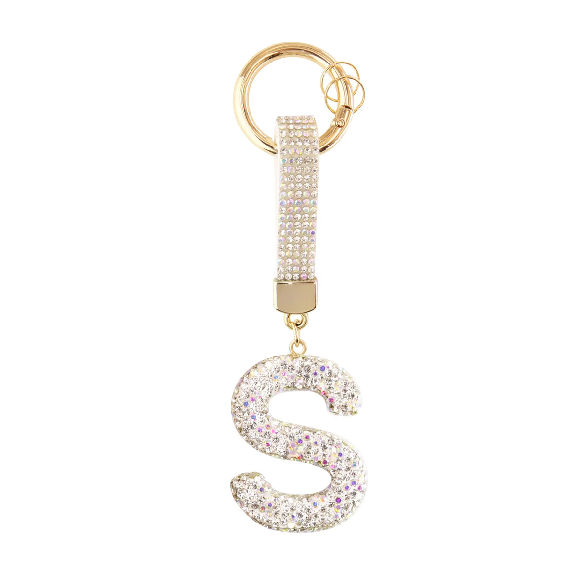 Sparkle Initial ¨C Bag Charm (Silver)