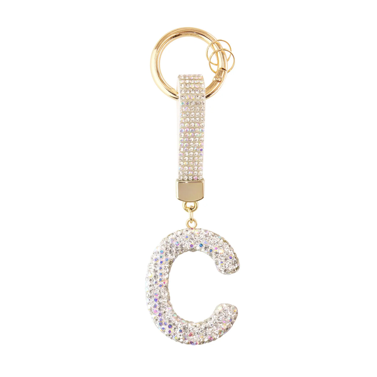 Sparkle Initial ¨C Bag Charm (Silver)